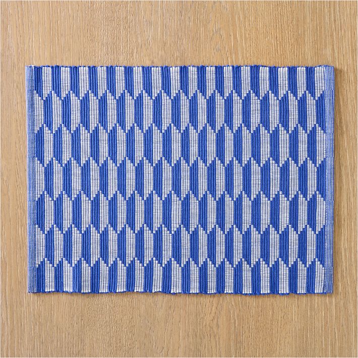 Petrol Blue Cotton Placemats 12 Units