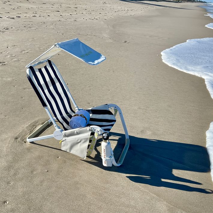 SUNFLOW The Beach Chair Bundle Deep Blue Stripe West Elm