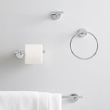 Modern Overhang Bath Hardware - Chrome, Bathroom Hardware