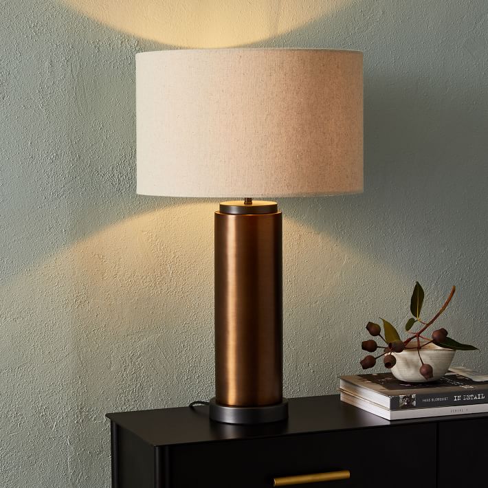 Pillar Metal USB Table Lamp (24.5