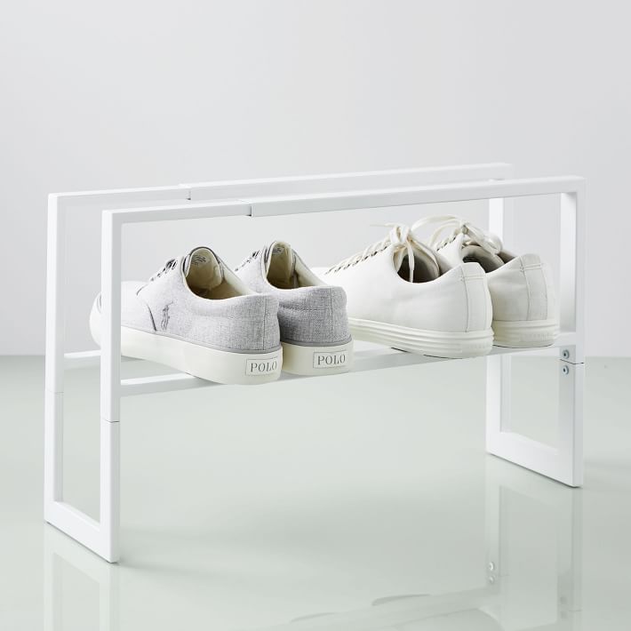 Yamazaki Home Frame Adjustable Shoe Rack - White