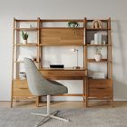 west elm x pbt Mid-Century Smart™ Wall Desk & Bookshelf Set