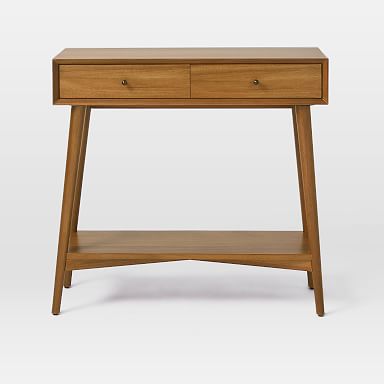 West Elm Inspired Console Table Real Wood Entryway Table 