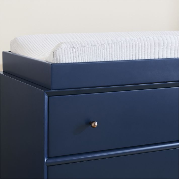 Navy changing outlet table