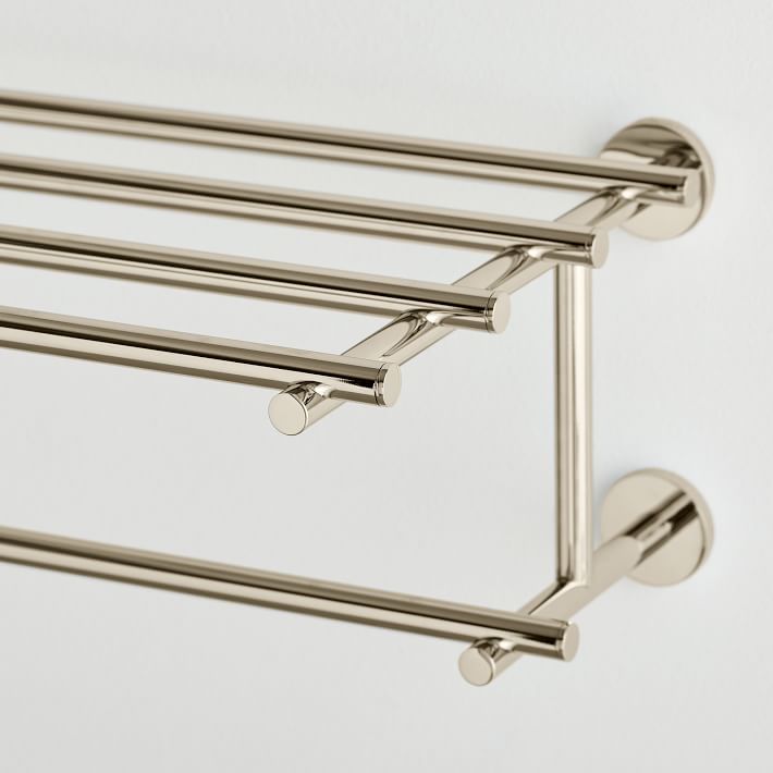 Matte Stainless Steel Metal Corner Bathroom Rack, 2 Shelves