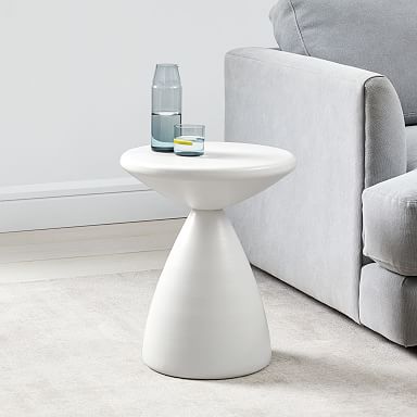 West elm deals white end table