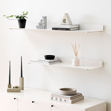 Floating Lines Single Shelves White West Elm