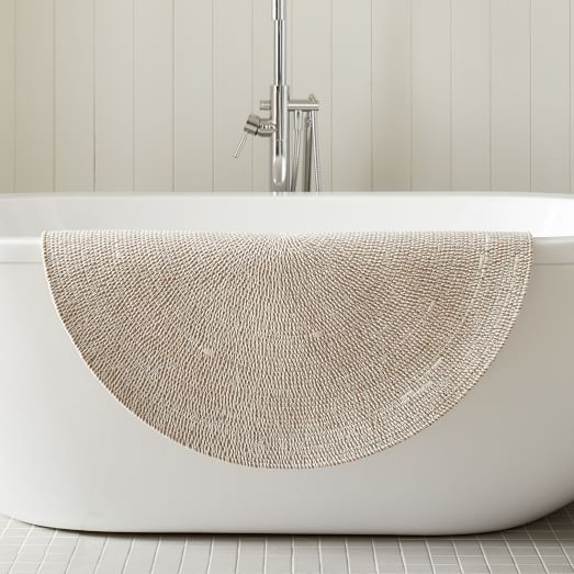 SpaceDyed Round Bath Mat West Elm