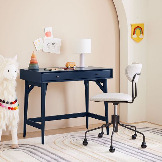 Mid-Century Wall Desk + 2 Narrow Shelves, Acorn - West Elm