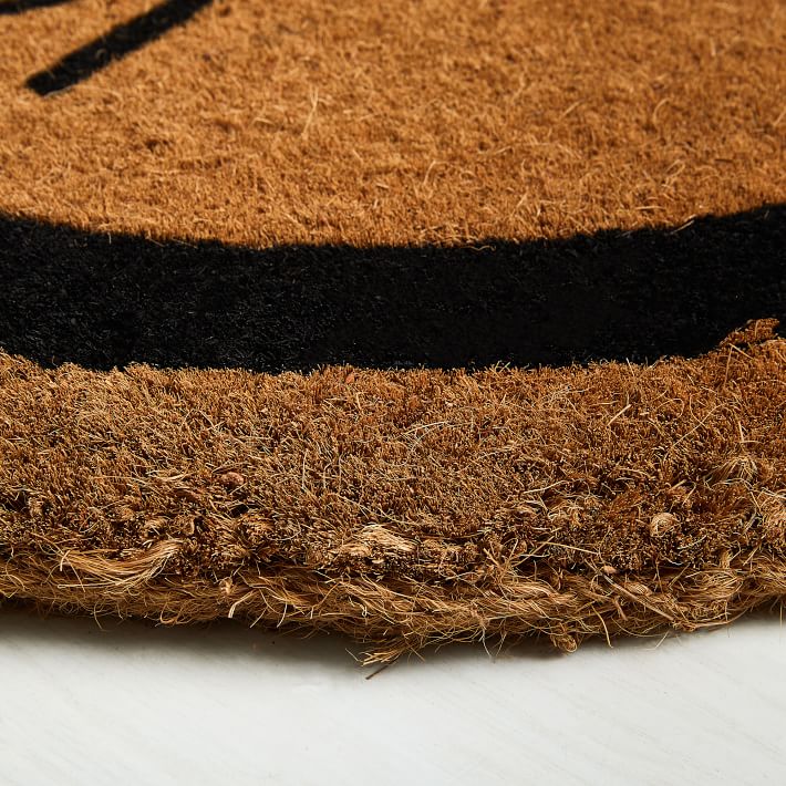Coco Coir Monogram Semi Circle Doormat West Elm