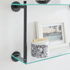 Modern Overhang Double Glass Bathroom Shelf | West Elm