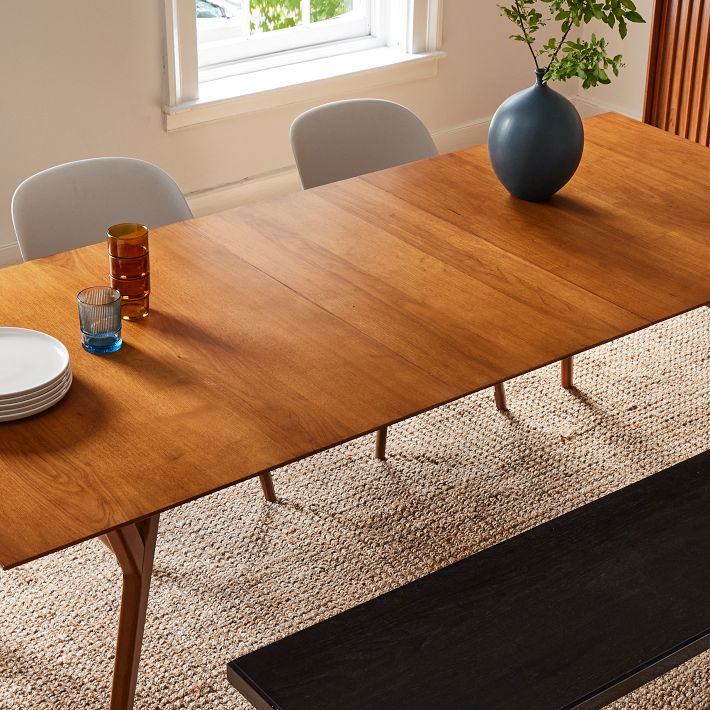 Mid century modern expandable dining table new arrivals