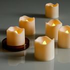 Unscented Wax Glass Votives (Set of 6)