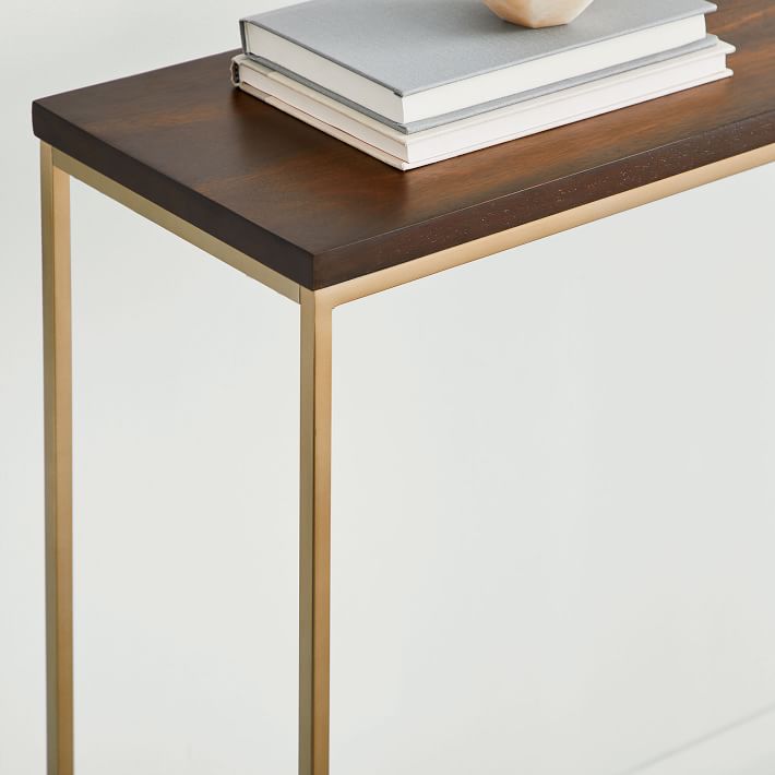 West elm gold store console table