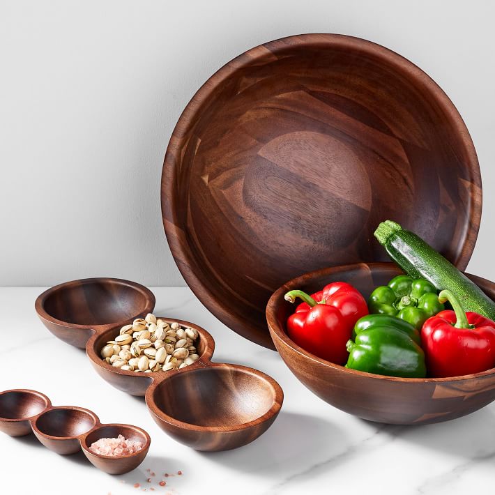 Copenhagen Acacia Wood Serving Bowls West Elm