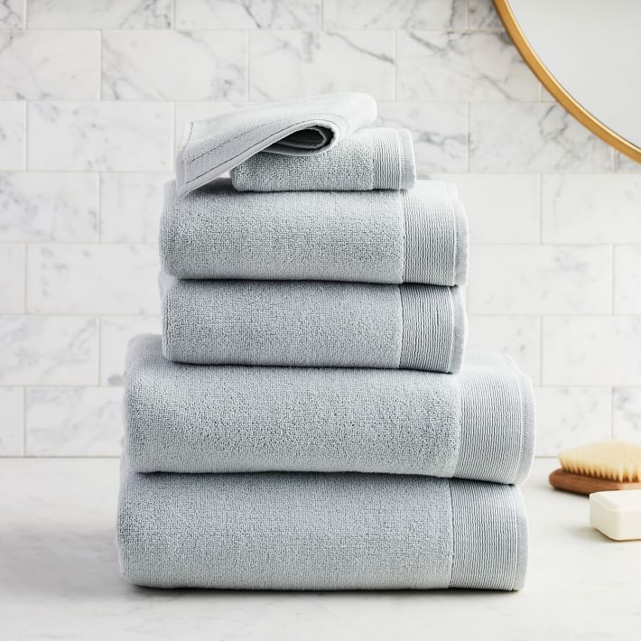 Plush Fibrosoft™ Towels - Set of 6 - 2 Bath Towels, 2 Hand Towels, 2 Washcloths | Freshwater Blue