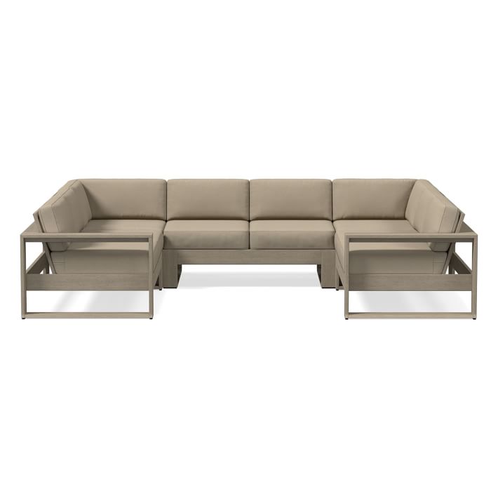 U shaped store outdoor sectional sunbrella