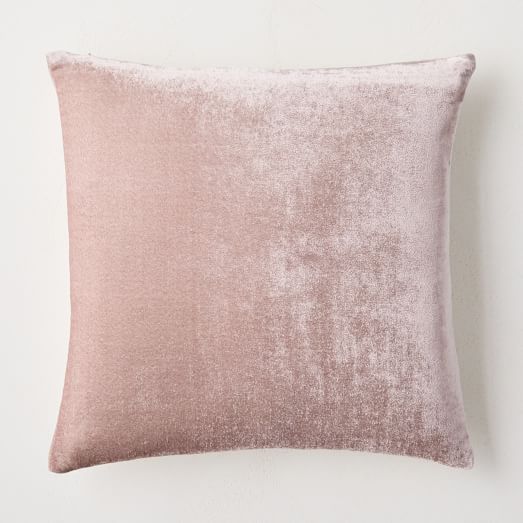 West Elm Throw Pillow Cover Metallic Foil Rose Gold Soft Square 20x20 Pink