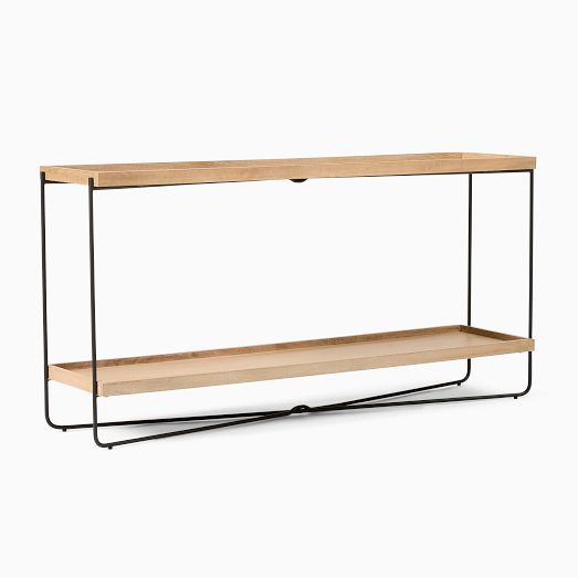 West elm store white console table