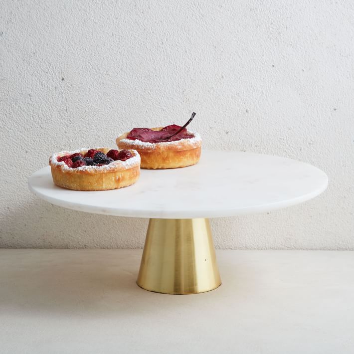 Madison Marble & Brass Cake Stand