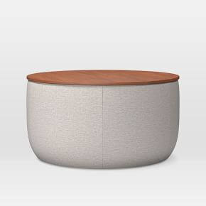 Upholstered Round Storage Ottoman