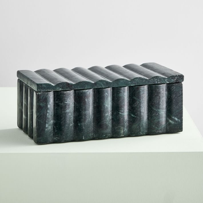 Sculpted Marble Vanity Box