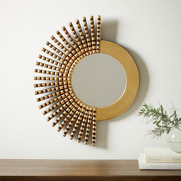 Half-Moon Metal Wall Mirror - Small
