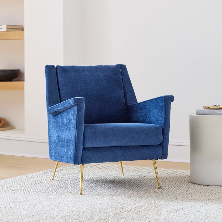 West elm 2024 blue chair