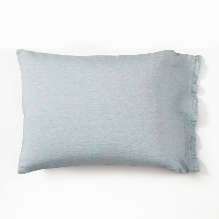 European Flax Linen Ruffle Sheet Set & Pillowcases West Elm