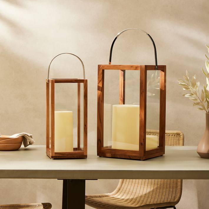 Simple Mango Wood Lanterns