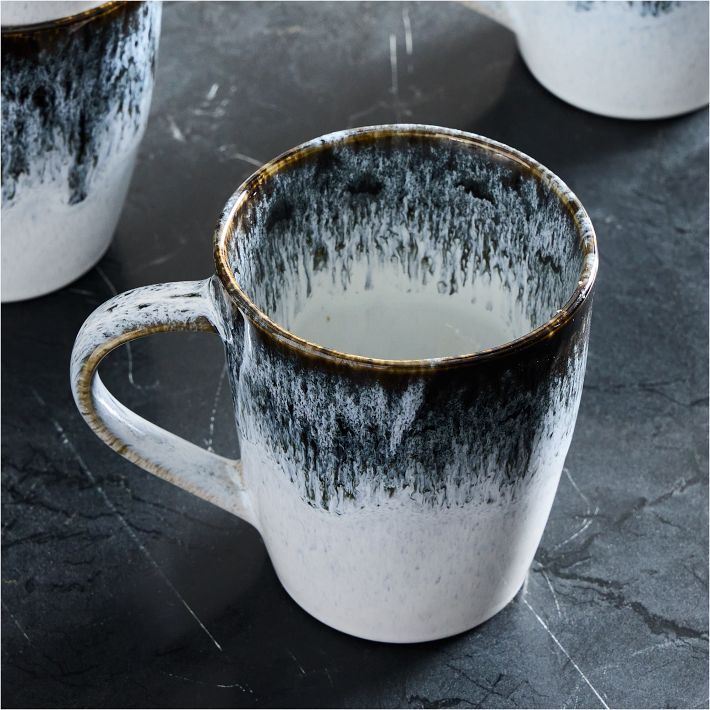 Cast Black Espresso Cup with Reactive Glaze
