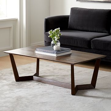 White wood store rectangle coffee table