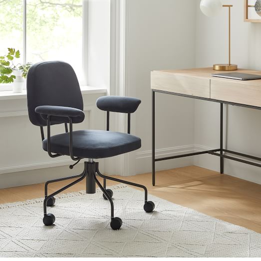 West elm lenox swivel best sale office chair