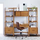 west elm x pbt Mid-Century Smart™ Wall Desk & Bookshelf Set