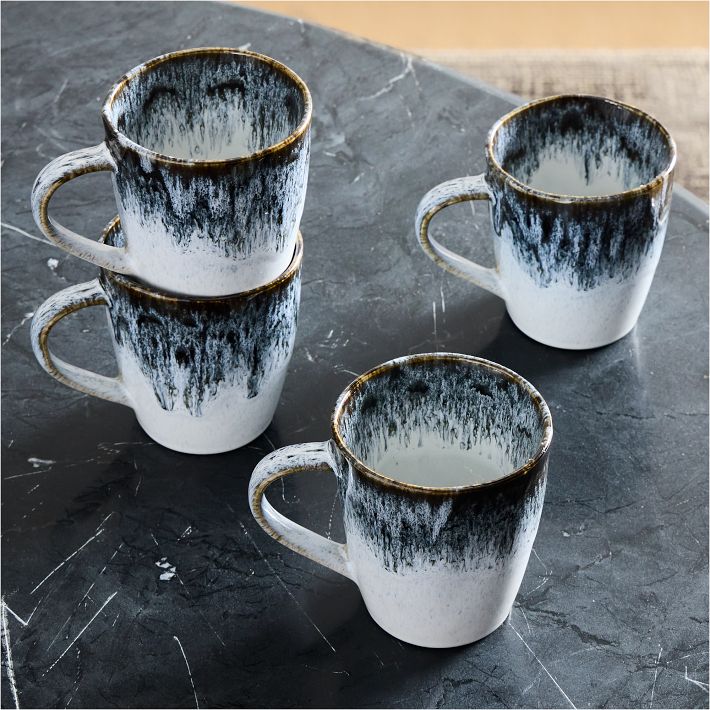 Cast Black Espresso Cup with Reactive Glaze