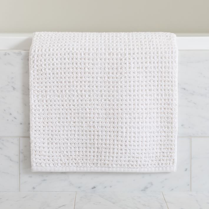 GILDEN TREE Waffle Weave Hand Towels for Bathroom Quick 20 x 40-Inch, White
