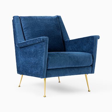 West elm 2024 blue chair