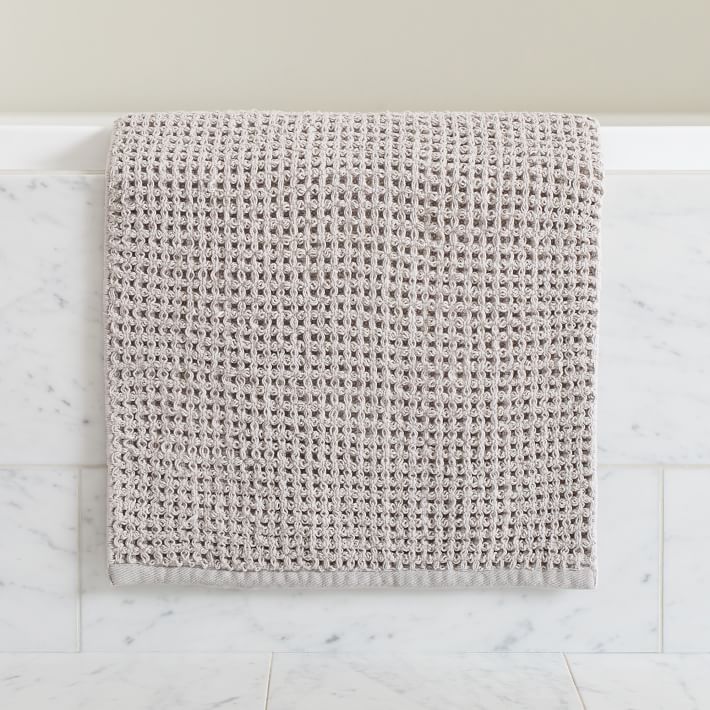 Frost Gray - Plush Waffle Bath Mat