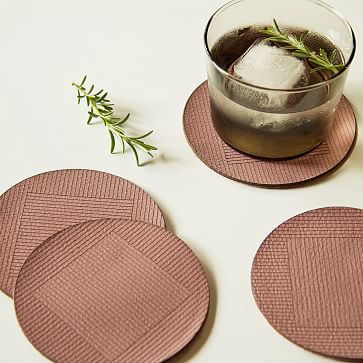 Half Dipped Brass Coasters (Set of 4)