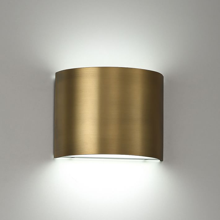 Curved Metal LED Sconce