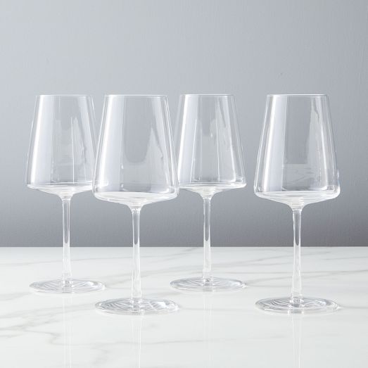 4 Smoke Gray Crystal Champagne Coupes, Danish Modern Square Bowl Cocktail  Glasses, Vintage Formal Dining Barware, Wedding Toast Stemware 