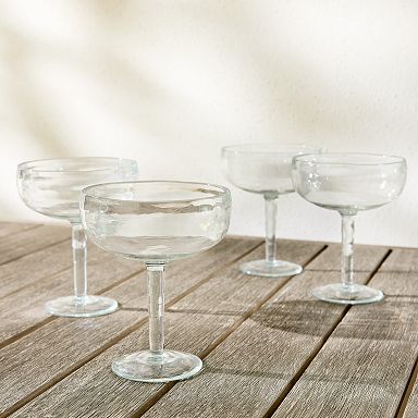 Late 20th Century Bent Glass Martini Glasses, Set of 8 – Showplace