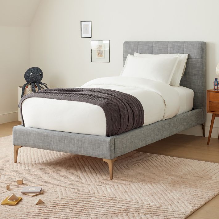 Emmett Tufted Bed - Metal Legs | West Elm