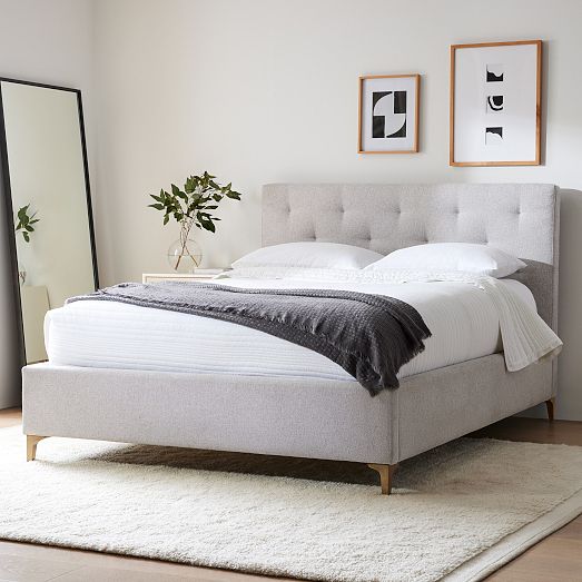 Emmett Tufted Low Profile Bed | West Elm