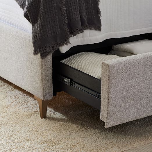 Emmett Tufted Side Storage Bed West Elm