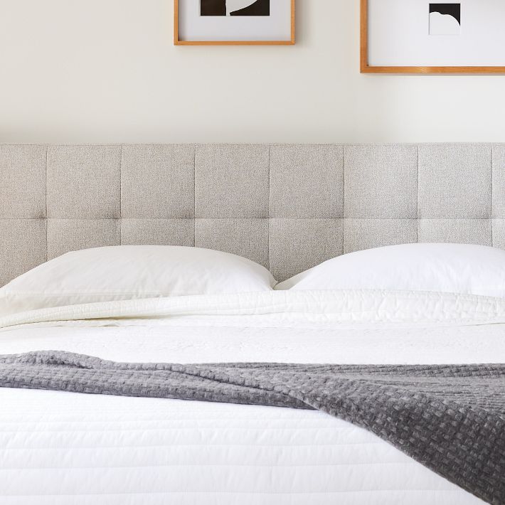 West elm grid on sale tufted bed