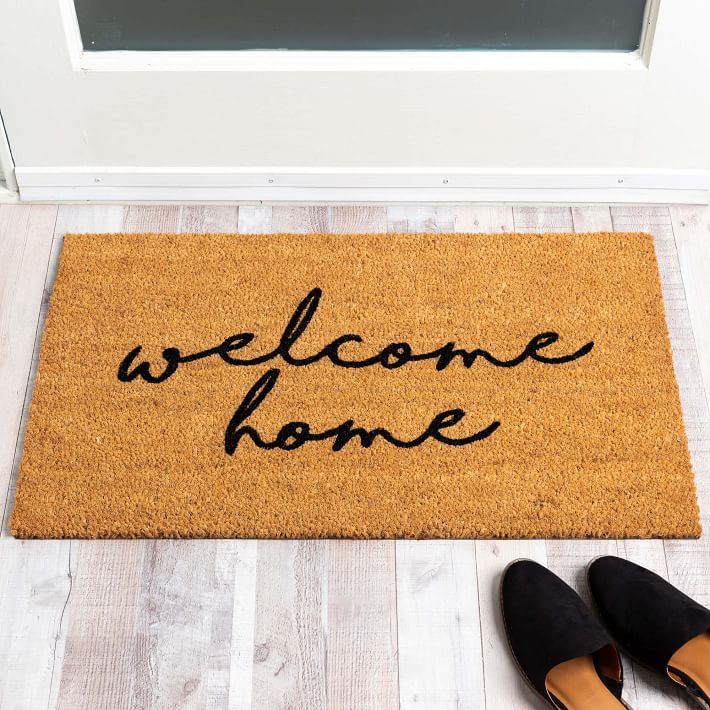 Nickel Designs Hand-Painted Doormat - Modern Trees