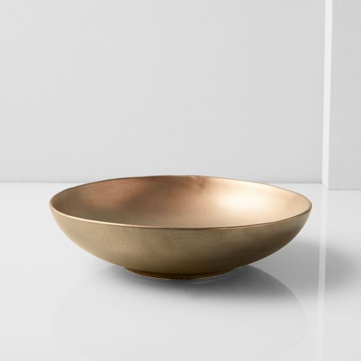 Bronze Reactive Glaze Stoneware Pasta Bowl Sets
