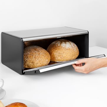 Culinary Couture Stainless Steel Bread Box for Kitchen Countertop Metal  Storage Container Yellow