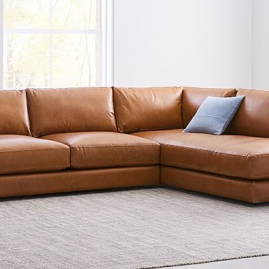 Leather on sale sectional clearance